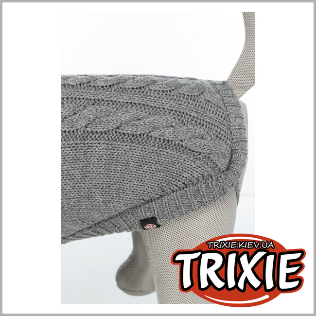 ТРИКСИ Украина - Пуловер для собак Kenton Trixie (S 34*44*40 cm серый)