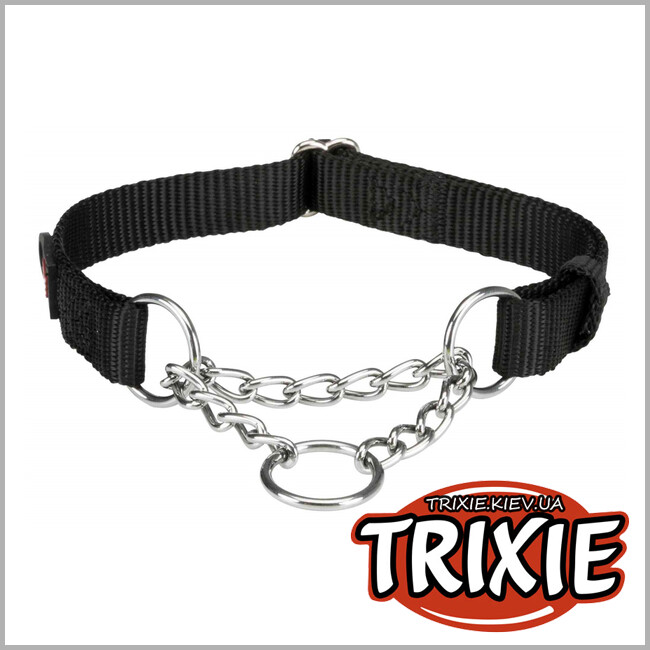 ТРИКСИ Украина - Ошейник-удавка Premium-TRIXIE (нейлон 30–40см/15мм, черный)