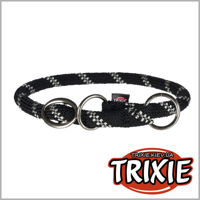 ТРИКСИ Украина - Ошейник удавка Trixie Sporty Rope (нейлон 50 cм/ø 13 мм, черный, нейлон)