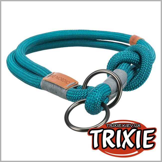 ТРИКСИ Украина - Ошейник-удавка BE NORDIC-TRIXIE (L-XL: 55см/13мм, петроль/светло-серый)