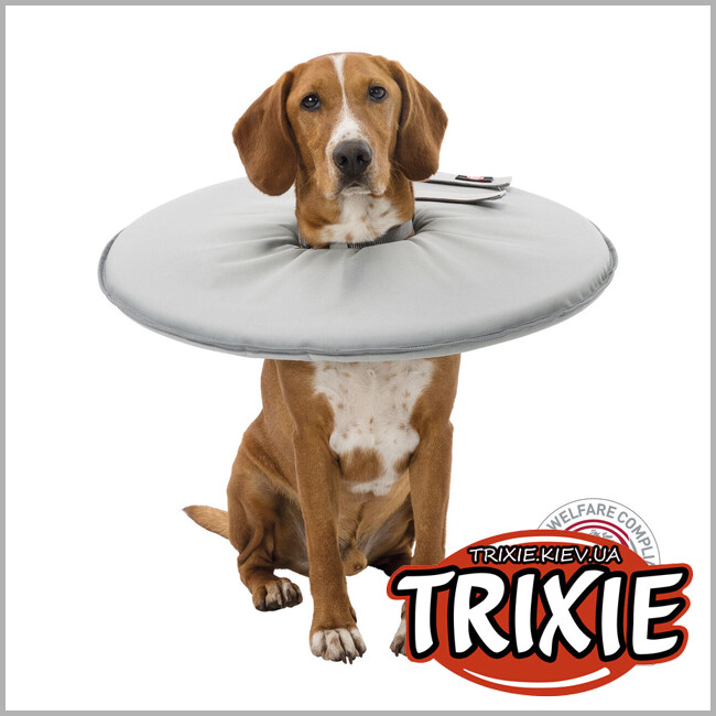 ТРИКСИ Украина - Защитный ошейник для собак Trixie 19422, полиэстер/поролон, XS: 23-27см/13см, серый