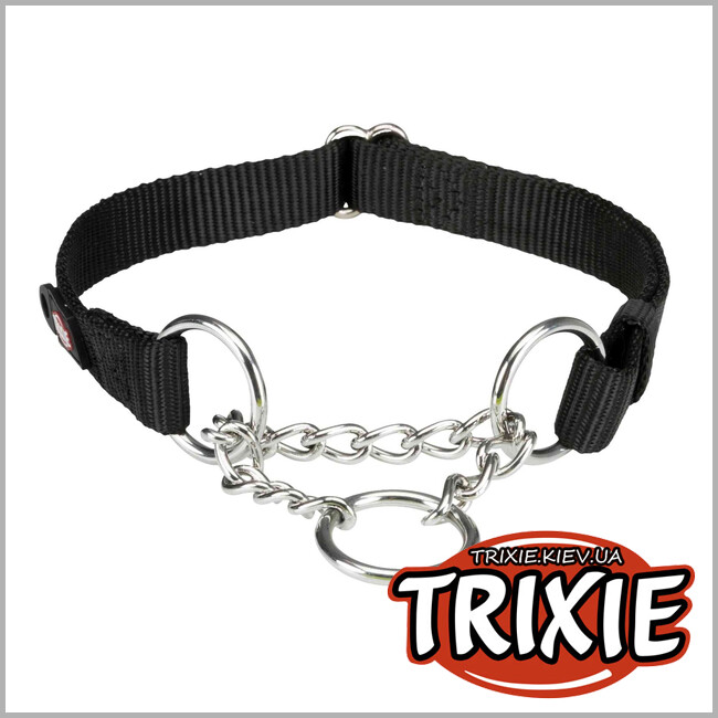 ТРИКСИ Украина - Ошейник-удавка для собак Trixie 202801 "Premium", M-L: 35-50см/20мм, черный