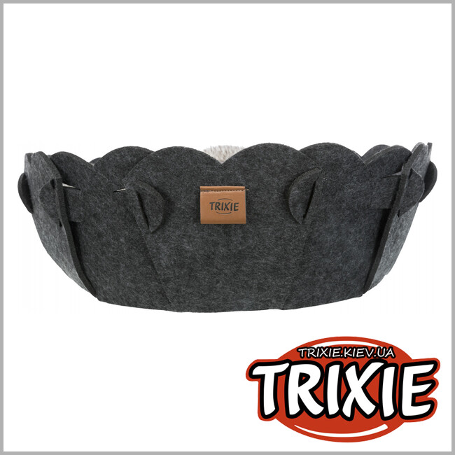 ТРИКСИ Украина - Лежак Elli - TRIXIE  круглый (войлок, 50см, антрацит)