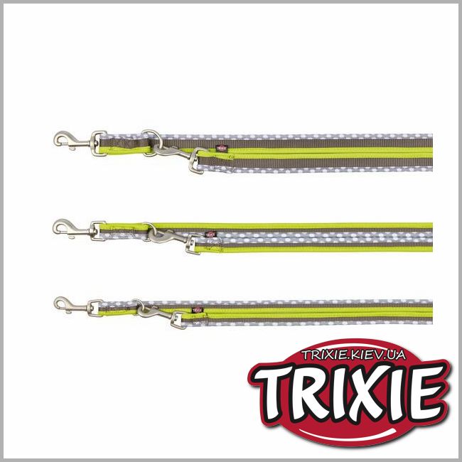 ТРИКСИ Украина - Поводок-перестежка для собак TRIXIE- Freshline (Размер L–XL: 2.00 м/25 мм, нейлон, бирюзовый/черный)