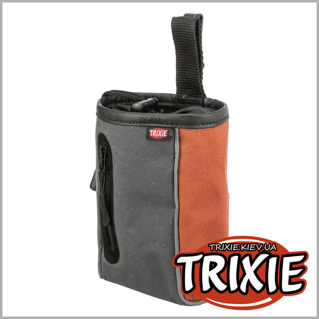 ТРИКСИ Украина - Сумка для лакомства 32287 2 в 1 на пояс Trixie с клипсой/контейнером для пакетов 9х15см