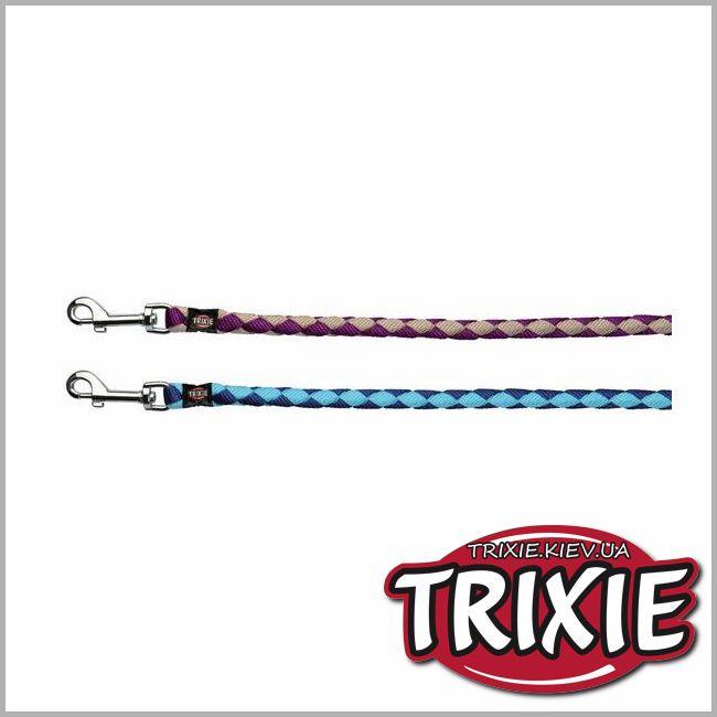 ТРИКСИ Украина - Поводок для собак TRIXIE - Cavo (Размер  L–XL: 1.00 м/ø 18 мм, Цвет: черный/серый)