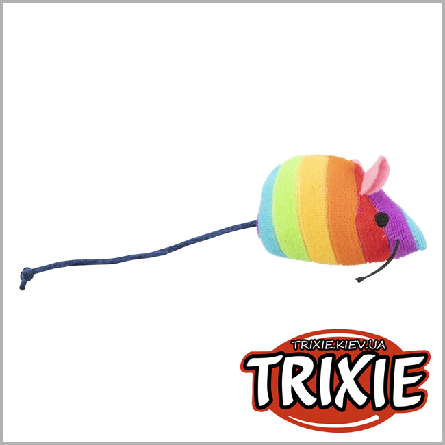 ТРИКСИ Украина - Игрушка Trixie 41112 для кошек Мышь плюшевая с кошачьей мятой 7 см