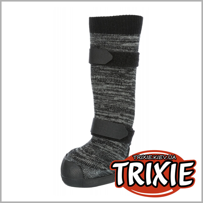 ТРИКСИ Украина -  Защитные носки д/собак Walker Socks-TRIXIE (ХS, черный/серый (2шт/уп)