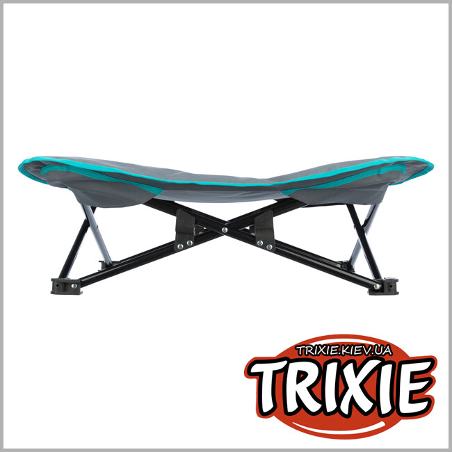 ТРИКСИ Украина - Походная кровать TX-28215 для собак, 69х20х69см, темно-серый/петроль