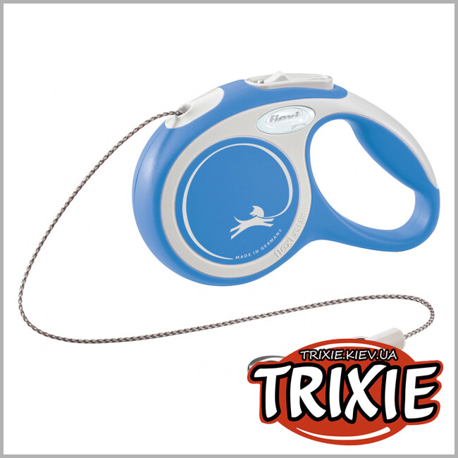 ТРИКСИ Украина - Флекси New COMFORT - TRIXIE (XS, 3м/до 8кг, синий)