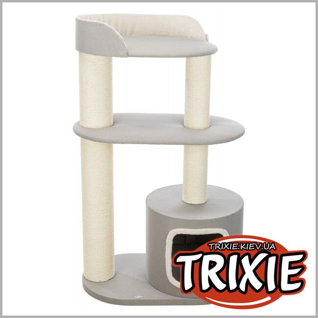 ТРИКСИ Украина - XXL Драпак домик 3 уровня Trixie Scratching Post XXL Salva (Высота: 128см серо-коричневый)