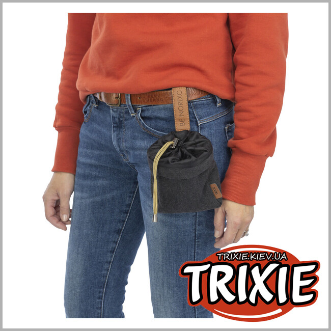 ТРИКСИ Украина - Сумка для лакомств на пояс Trixie 32292 BE NORDIC, 10х14см, черный