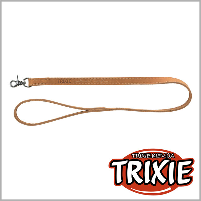 ТРИКСИ Украина - Поводок для собак Trixie Rustic Fatleather Heartbeat (коричневый, M-L, 1.00 m/20 mm*1.00 m)