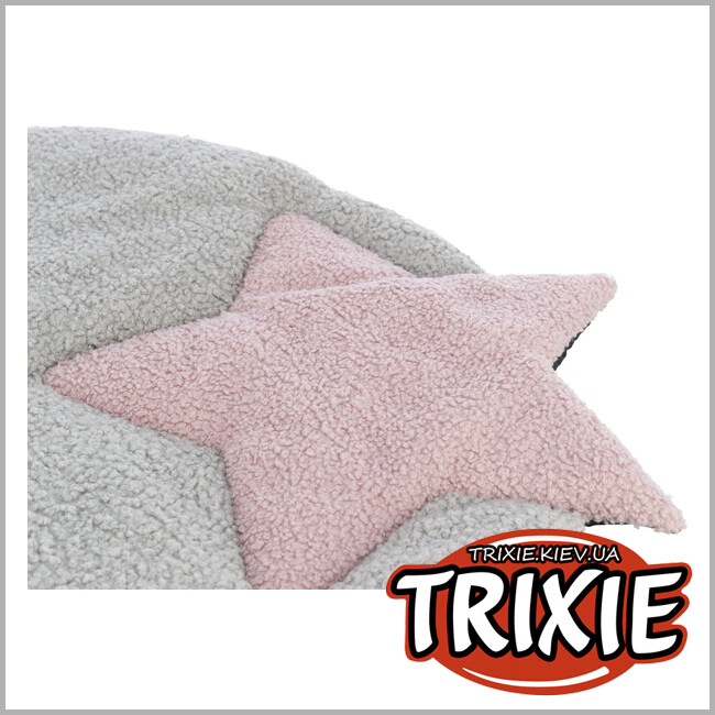 ТРИКСИ Украина - Junior Trixie 38244 лежак со звездой (тедди), 55х61см, серый/светло-сиреневый