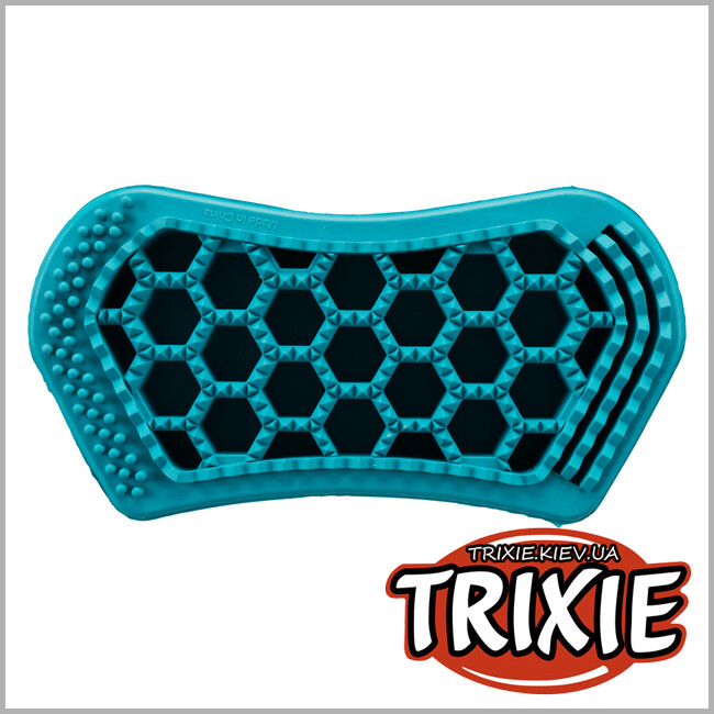 ТРИКСИ Украина - Массажная щетка с узким зубом TRIXIE (резина, 6х12см, бирюза)