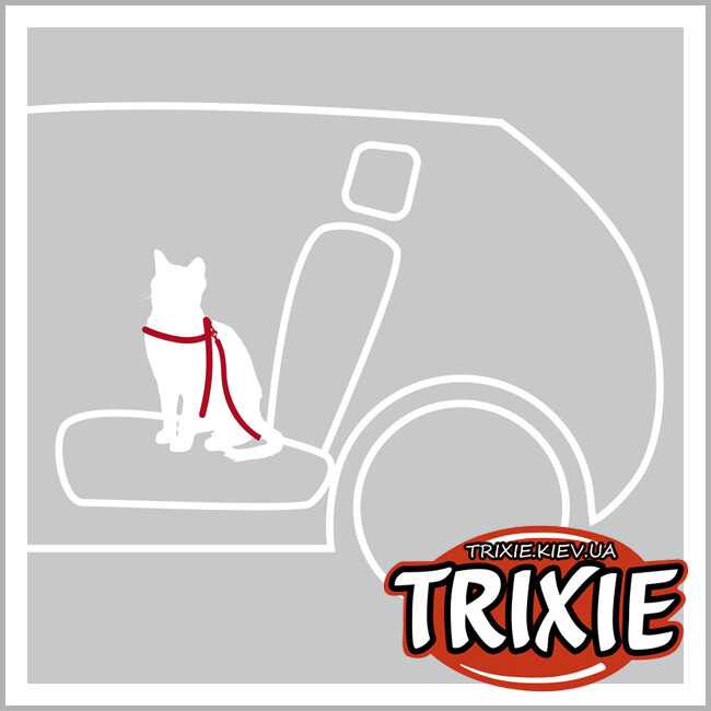 ТРІКСІ Україна - Автомобільна шлейка з повідцем Trixie (20-50см/15мм)