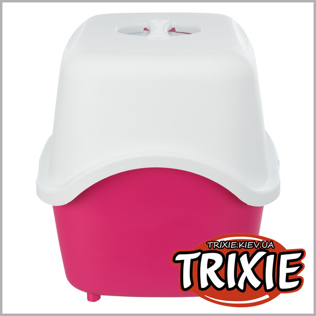 ТРІКСІ Україна - Туалет-будиночок для кота Trixie Vico (40*40*56 см, рожевий/білий)