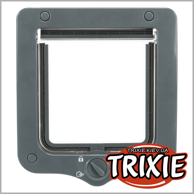 ТРИКСИ Украина - Дверца для кота TRIXIE 4 позиции (20х22 см, серый)