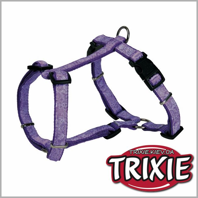 ТРІКСІ Україна - Шлейка для собак TRIXIE - Impression (Розмір: 50-75см/25мм, нейлон, бузковий)