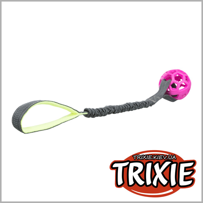 ТРІКСІ Україна - Іграшка з м'ячиком та амортизатором для тренування TRIXIE Bungee Tugger (з амортизатором 7/48см)