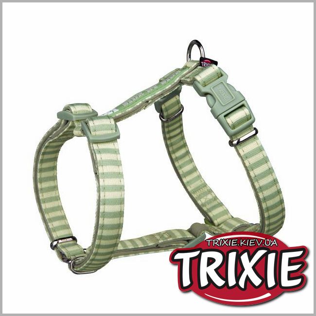 ТРІКСІ Україна - Шлейка для собак TRIXIE - Impression Side by Side (Розмір XS-S: 30-40 см/10 мм, м'ятно-зелений/кремовий)