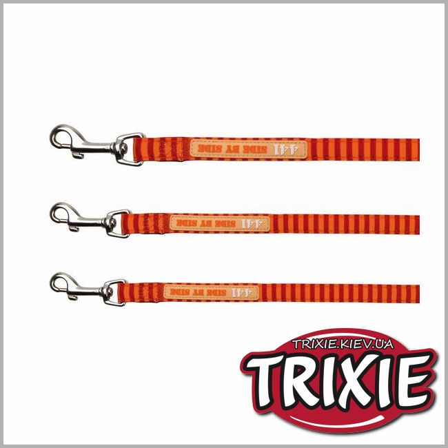 ТРИКСИ Украина - Поводок для собак TRIXIE - Impression Side by Side (Размер XS: 1,20 м/10 мм, оранжевый/ягодный )