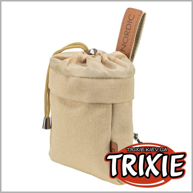 ТРІКСІ Україна - Сумка для ласощів Trixie 32293 BE NORDIC для собак Trixie діаметр 10х14 см пісочна