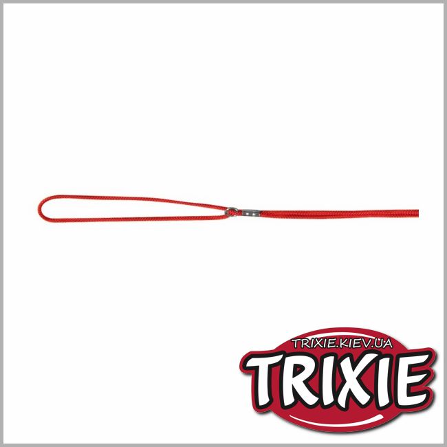 ТРИКСИ Украина - Поводок для собак TRIXIE  выставочный (Размер:1,25м/3мм, цвет: красный, нейлон)