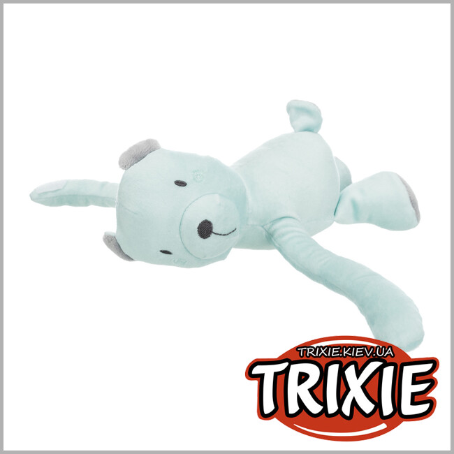 ТРИКСИ Украина - Набор коврик / мишка Trixie  Junior (плюш 75*50см серый/мятный)