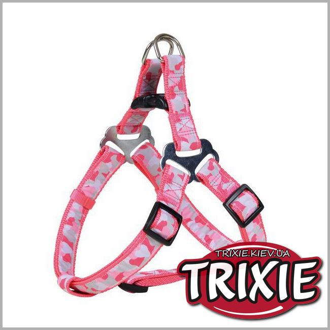 ТРІКСІ Україна - Шлейка для собак TRIXIE - Троянда EASY ( Розмір: 40 - 50 см / 15 мм, нейлон, рожевий)