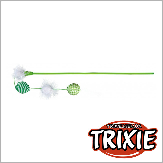ТРИКСИ Украина - Удочка с мячиками для кошки TRIXIE (мячики с фольгой 42см)