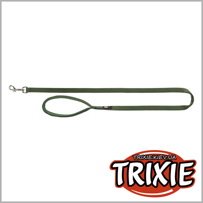 ТРІКСІ Україна - Повідець Premium-TRIXIE (M-L 1м/20мм, темно-зелений, неопрен)