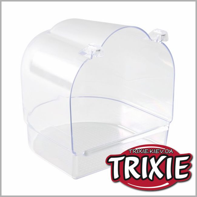 ТРИКСИ Украина - Купалка для птиц TRIXIE, прозрачная (14 × 15 × 15 см)