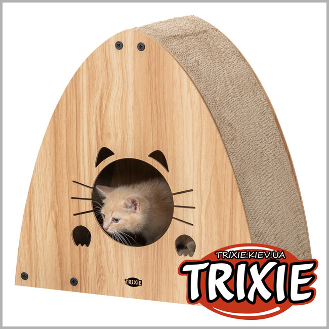 ТРІКСІ Україна - Будиночок-драпак Trixie 48025 (МДФ), 48х48х28см, світло-коричневий