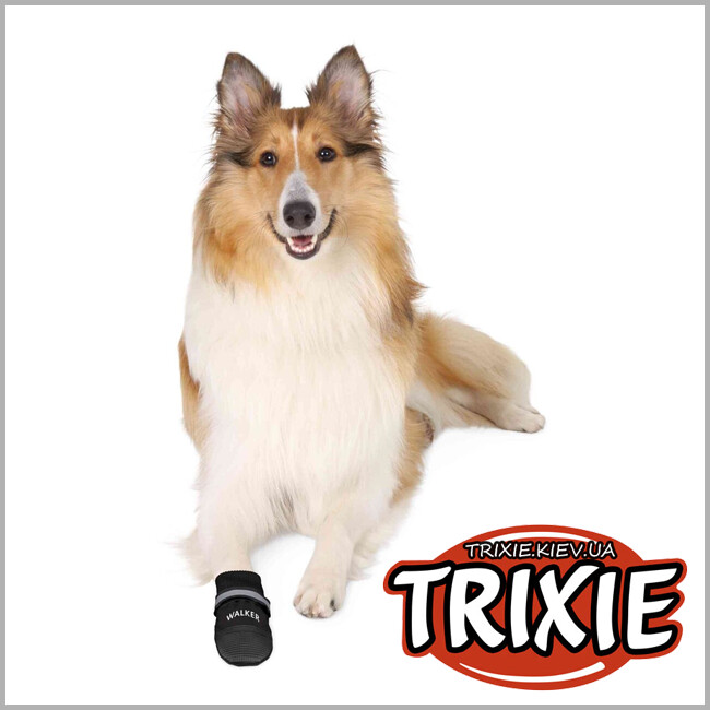 ТРИКСИ Украина - Защитные сапоги для собак Trixie 19474 "Walker Care Comfort", XL, черный (2шт/уп)