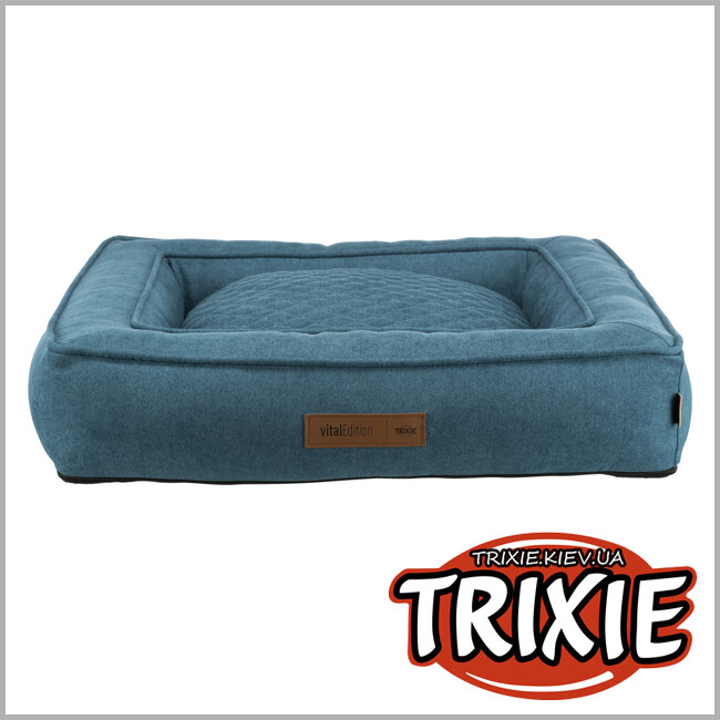 ТРИКСИ Украина - Лежак Tonio vital-TRIXIE (60х50см, петроль/бело-серый)