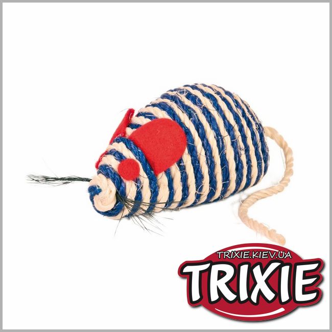 ТРІКСІ Україна - Миша для кішки TRIXIE - мотузкова (сизаль 10см)