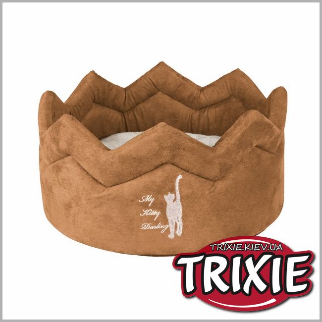 ТРИКСИ Украина - Лежак  для кошки TRIXIE - с бортиками Kitty Darling (Цвет: коричневый/беж)