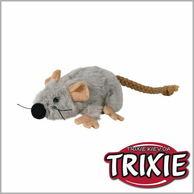 ТРІКСІ Україна - Миша з м'ятою для кішки Trixie Mouse Catnip(м'ята плюш 7см)