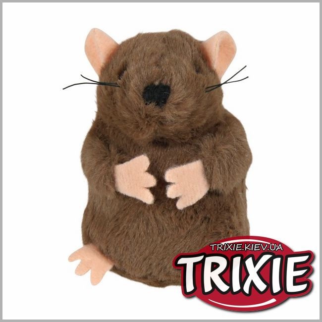 ТРІКСІ Україна - Кріт з пищалкою ля кішки TRIXIE (плюш 5см)