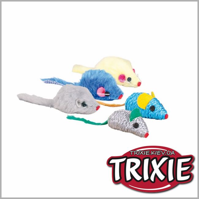 ТРИКСИ Украина - Набор  для кошки TRIXIE - цветных мышей