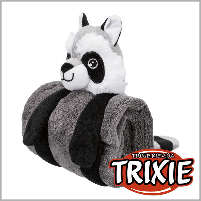 ТРИКСИ Украина - Подстилка с игрушкой TRIXIE (плюш, 75х50см, темно-серый)