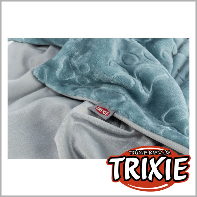 ТРИКСИ Украина - Одеяло для животных Trixie 376004 "Barry" (мягкий плюш), 100х75, синий/серый
