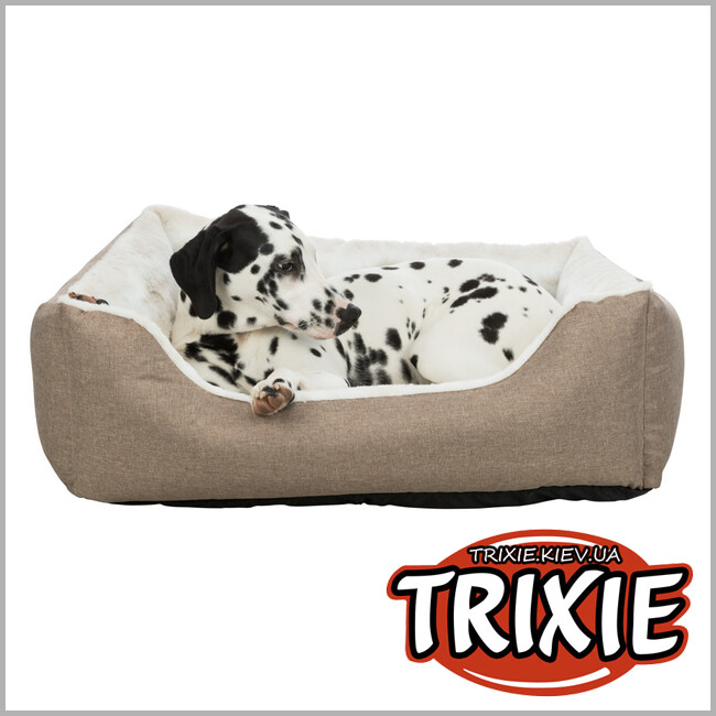 ТРИКСИ Украина - Мягкое место для собак Trixie Nelli (светло-коричневый / бело-серо-коричневый, 60*50 cm)