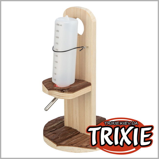 ТРИКСИ Украина - Держатель для поилки Trixie 62126 (дерево/кора), 18х30см