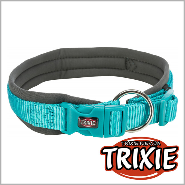 ТРІКСІ Україна - Нашийник Premium - TRIXIE з неопренів.підкладкою (XS-S: 27-35см/10мм, океан/графіт)