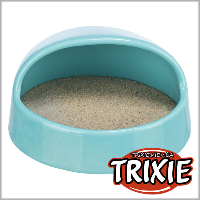 ТРИКСИ Украина - Ванна Trixie 63008 для песка для мышей/хомяков (керамика), 16х8х14см