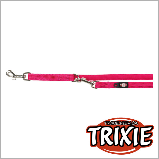 ТРИКСИ Украина - Поводок-перестёжка Comfort Soft-TRIXIE  ( Размер M-L: 2м/20мм, фуксия)