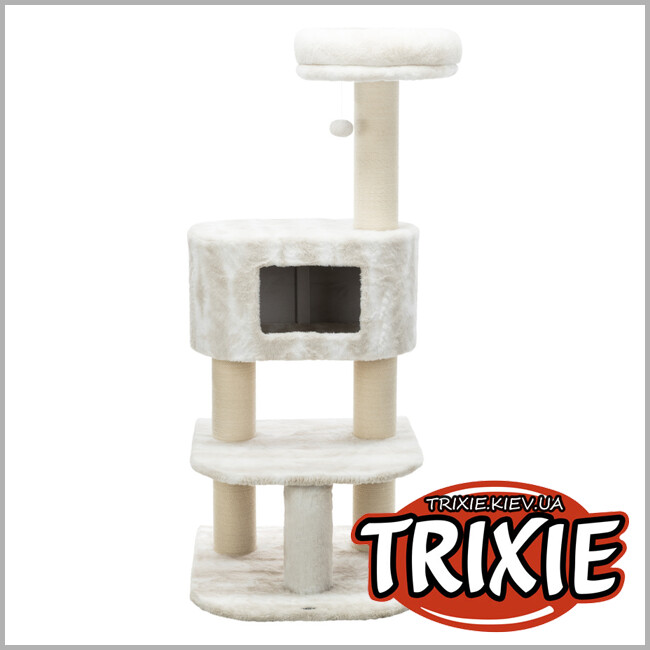 ТРИКСИ Украина - Драпак домик Trixie Nelli Scratching Post (140см  белый/серо-коричневый)