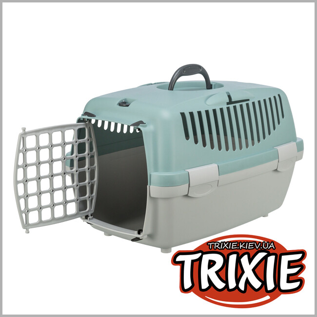 ТРИКСИ Украина - Контейнер-переноска Trixie 39819 для собак и кошек Capri 1 весом до 6 кг бирюзово-бежевая пластик размер XS 32x31x48 см